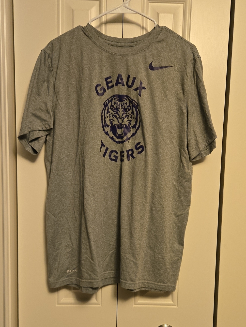 Nike Gray Short-Sleeve 'Geaux Tigers' Graphic Tee
